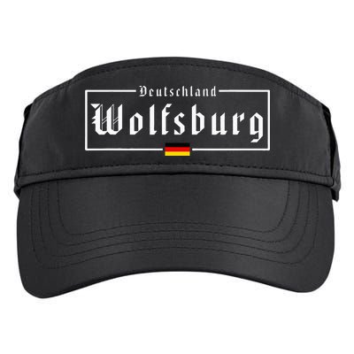 Wolfsburg Deutschland Germany German Flag Adult Drive Performance Visor