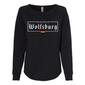 Wolfsburg Deutschland Germany German Flag Womens California Wash Sweatshirt