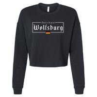 Wolfsburg Deutschland Germany German Flag Cropped Pullover Crew