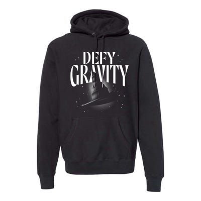 Wicked Defy Gravity Distressed Hat Poster Premium Hoodie