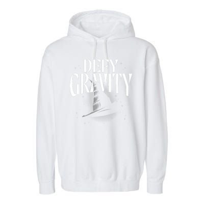 Wicked Defy Gravity Distressed Hat Poster Garment-Dyed Fleece Hoodie