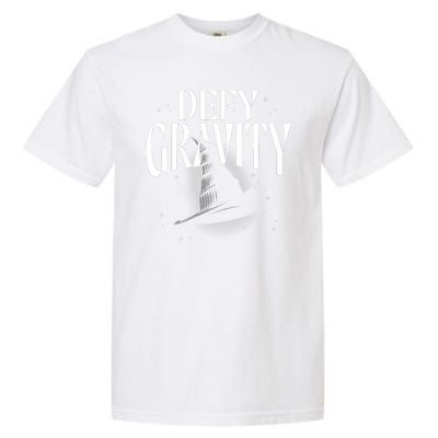 Wicked Defy Gravity Distressed Hat Poster Garment-Dyed Heavyweight T-Shirt