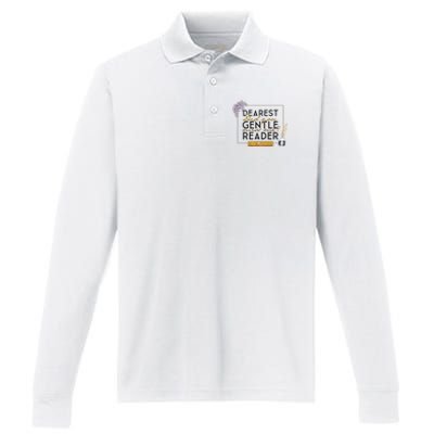 Whistledown Dearest Gentle Reader Performance Long Sleeve Polo