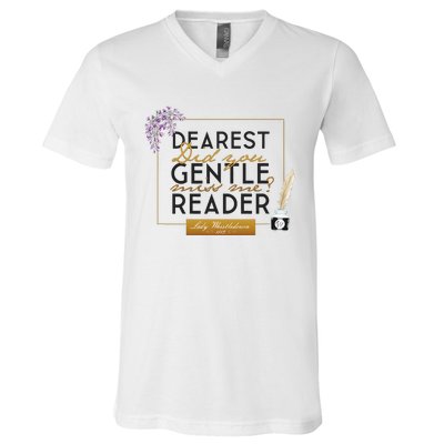 Whistledown Dearest Gentle Reader V-Neck T-Shirt