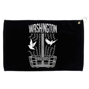 Washington Disc Golf Player Breaking Chains Birdie Gift Grommeted Golf Towel