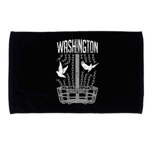 Washington Disc Golf Player Breaking Chains Birdie Gift Microfiber Hand Towel