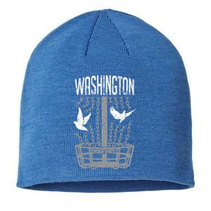 Washington Disc Golf Player Breaking Chains Birdie Gift Sustainable Beanie