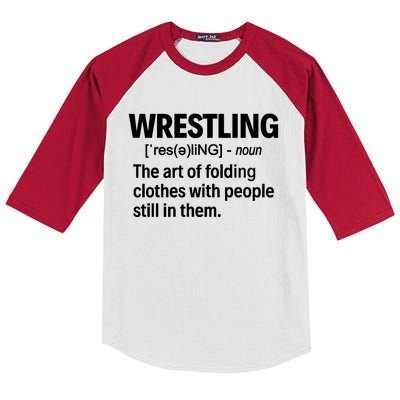 Wrestling Definition Great Gift Kids Colorblock Raglan Jersey