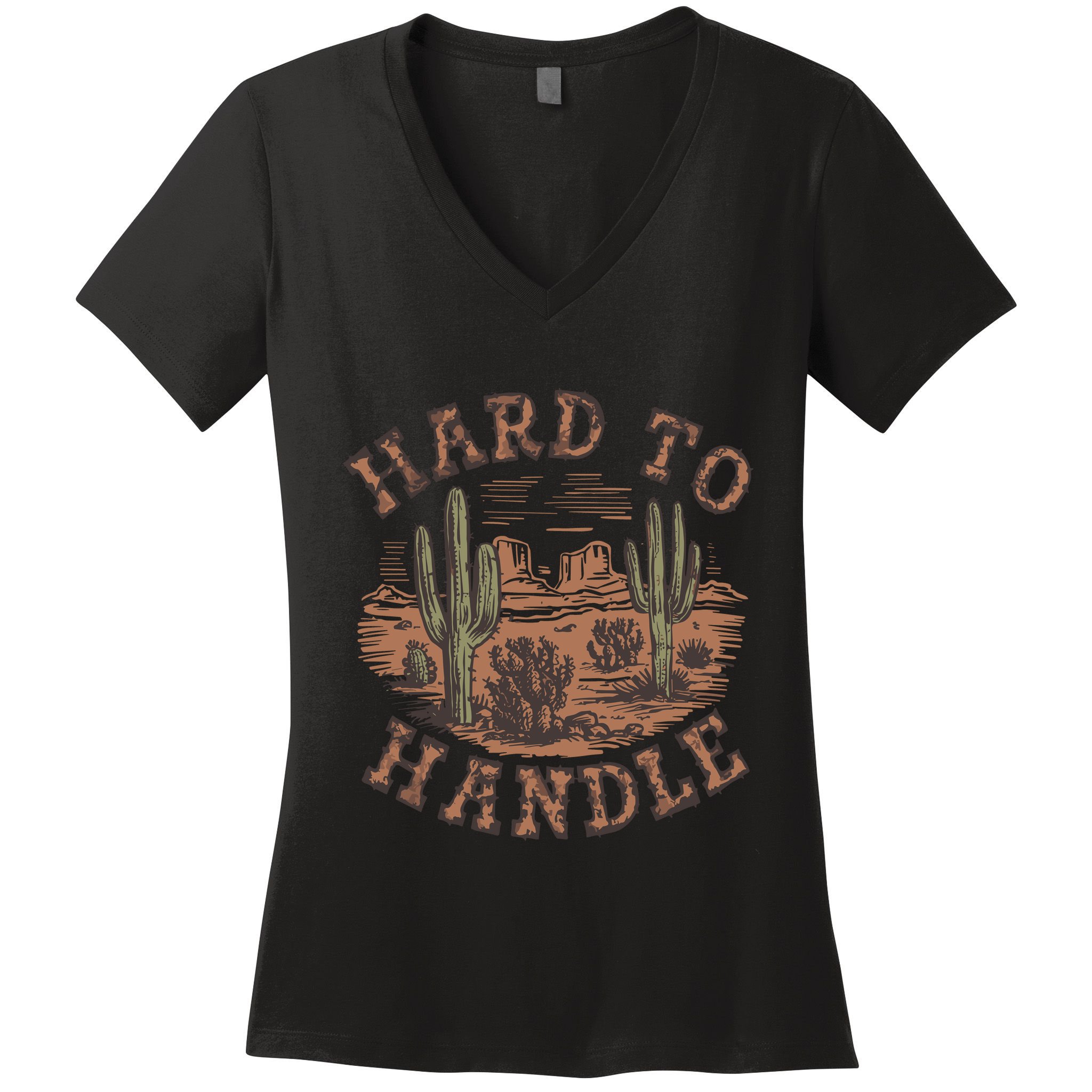 Western Desert Hard To Handle Women's V-Neck T-Shirt