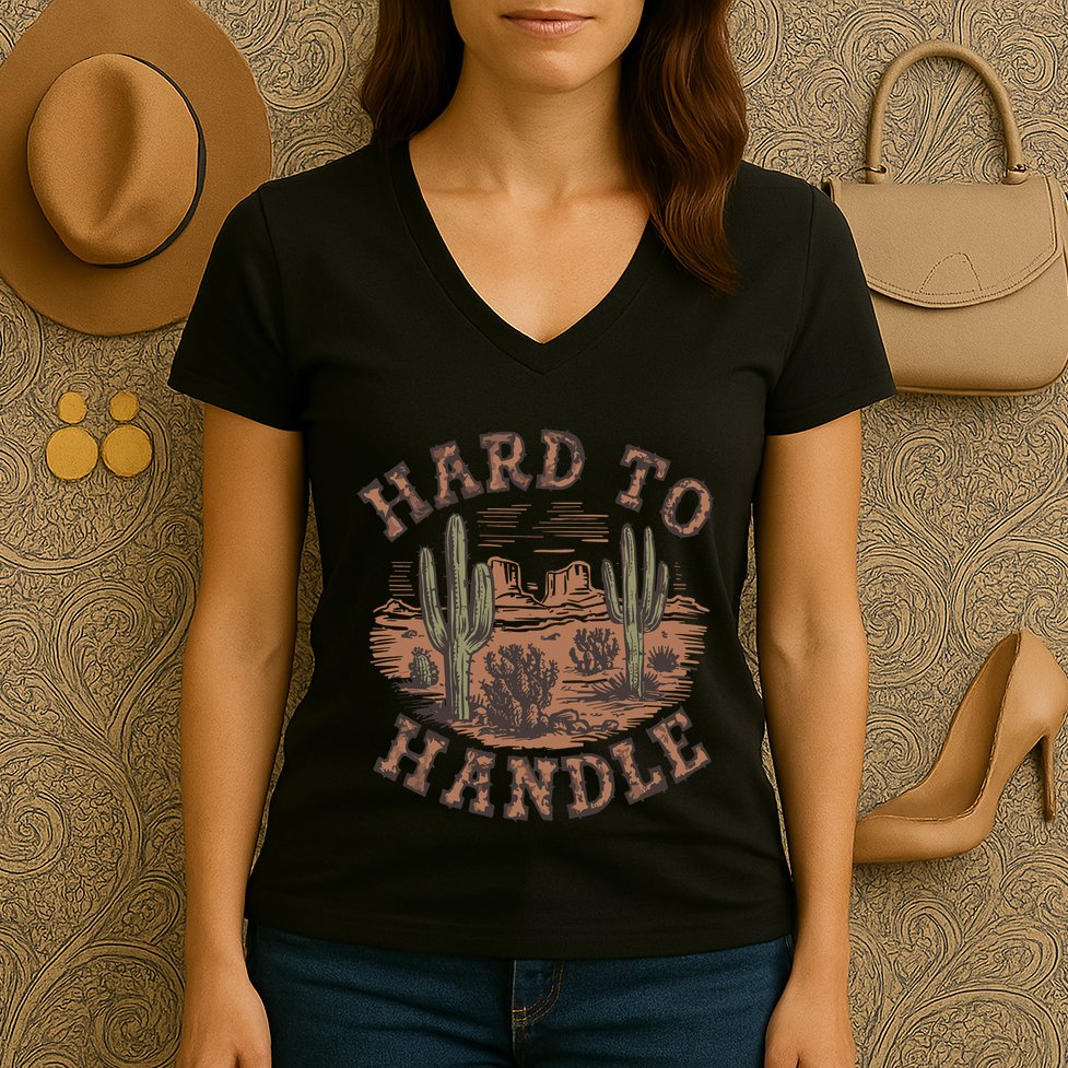 Western Desert Hard To Handle Women's V-Neck T-Shirt
