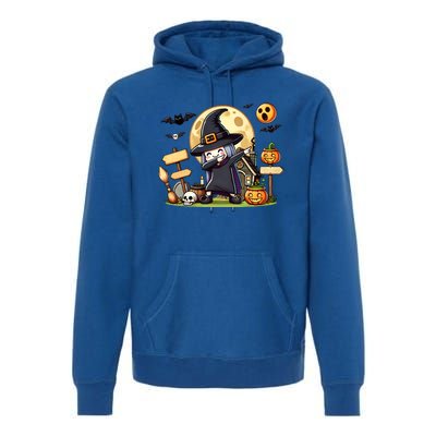 Witch Dabbing Halloween Trick Treat Funny Pumpkin Gift Premium Hoodie