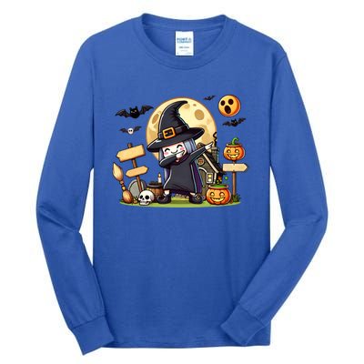 Witch Dabbing Halloween Trick Treat Funny Pumpkin Gift Tall Long Sleeve T-Shirt