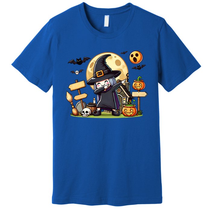 Witch Dabbing Halloween Trick Treat Funny Pumpkin Gift Premium T-Shirt