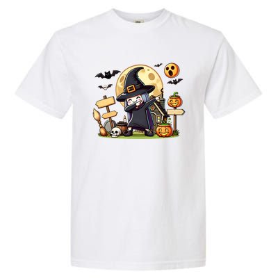 Witch Dabbing Halloween Trick Treat Funny Pumpkin Gift Garment-Dyed Heavyweight T-Shirt