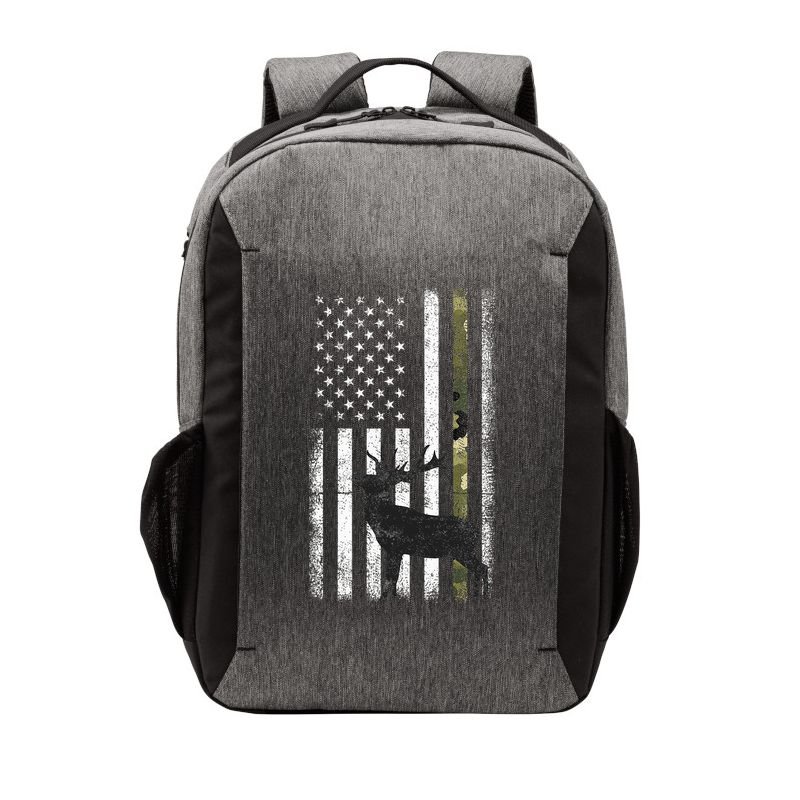 Whitetail Deer Hunting Hunter Elk Buck Camo American Flag  Vector Backpack