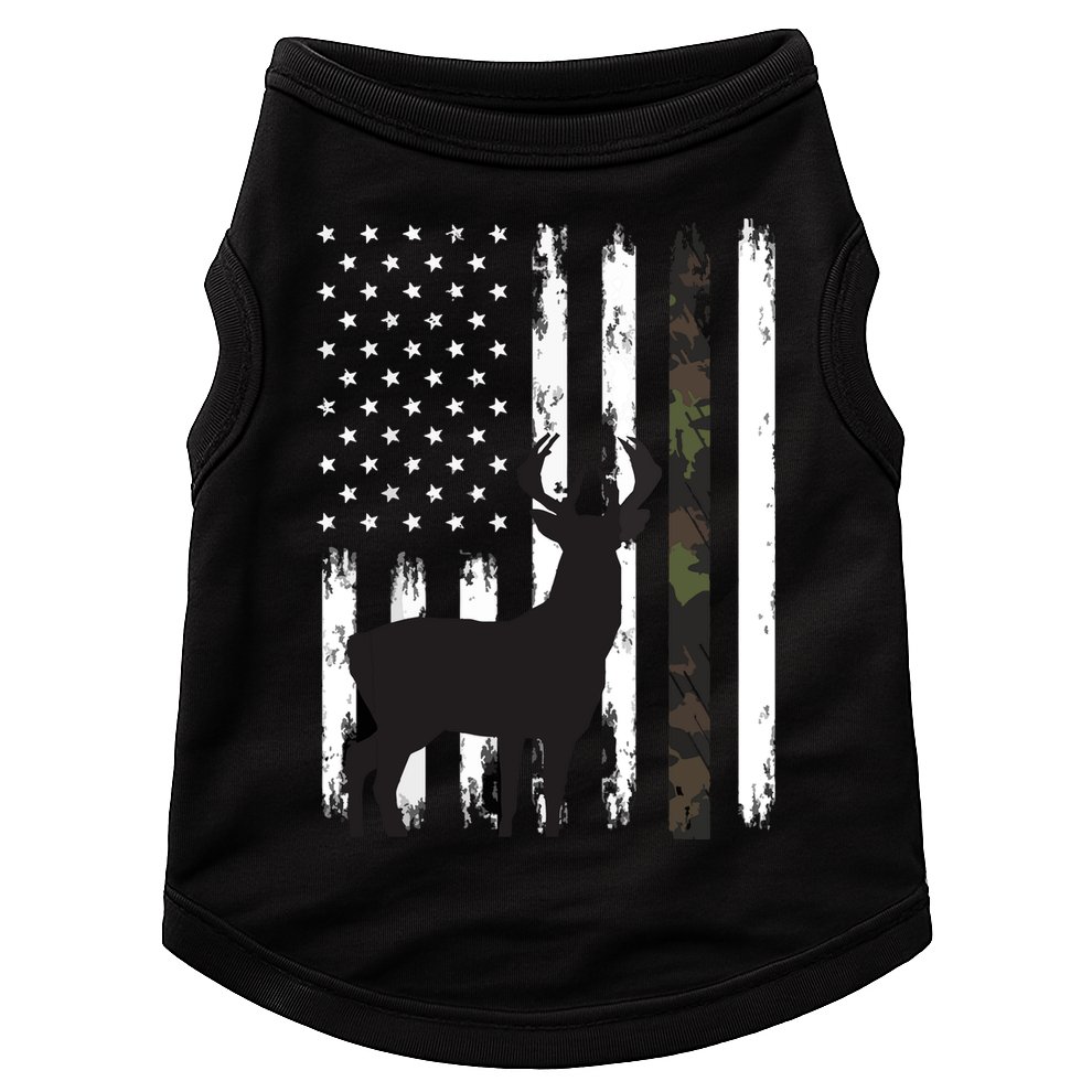 Whitetail Deer Hunting Hunter Gifts Buck Camo American Doggie Tank