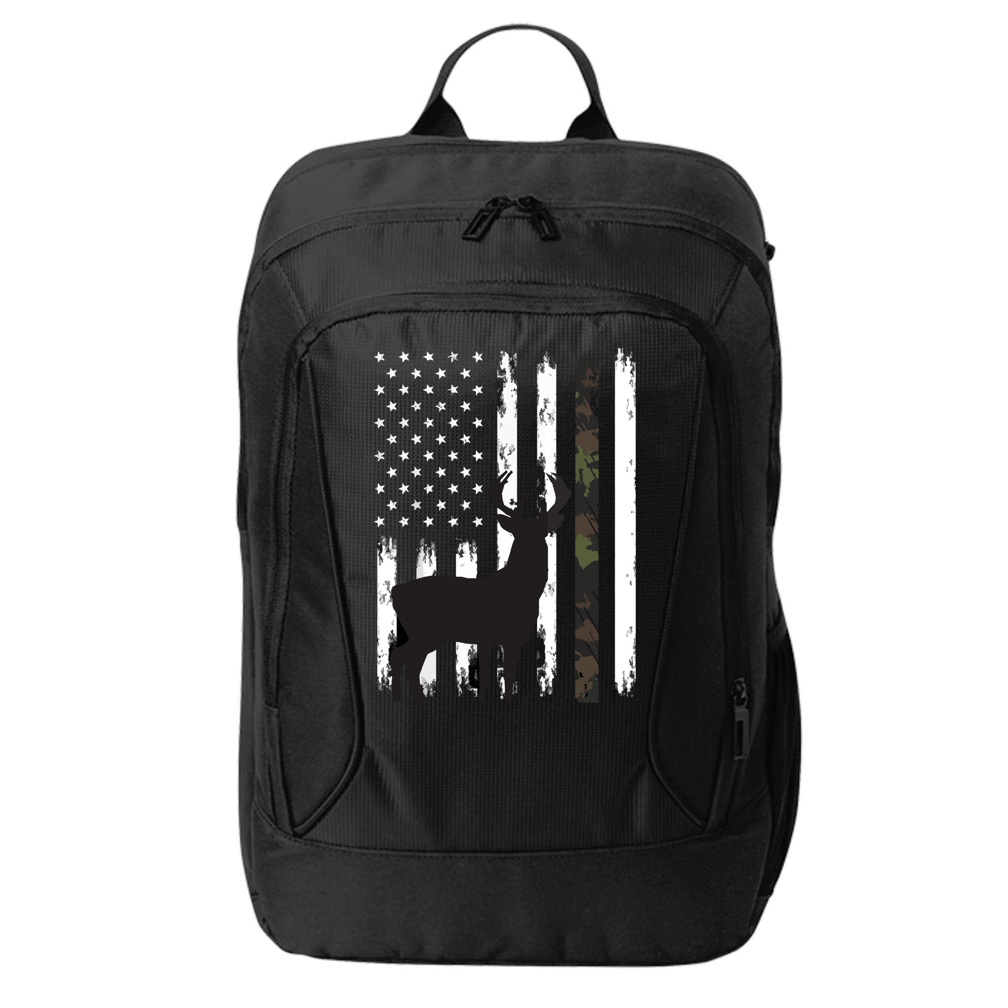 Whitetail Deer Hunting Hunter Gifts Buck Camo American City Backpack