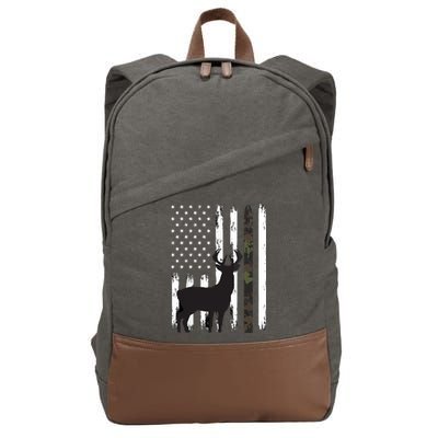 Whitetail Deer Hunting Hunter Gifts Buck Camo American Cotton Canvas Backpack