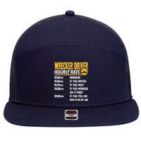 Wrecker Driver Hourly Rate Funny Wrecker Tow Truck Driver 7 Panel Mesh Trucker Snapback Hat