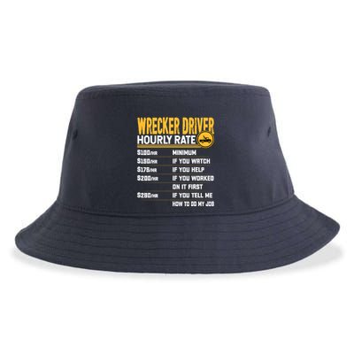 Wrecker Driver Hourly Rate Funny Wrecker Tow Truck Driver Sustainable Bucket Hat