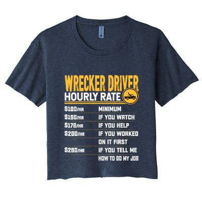 Wrecker Driver Hourly Rate Funny Wrecker Tow Truck Driver Crop Top
