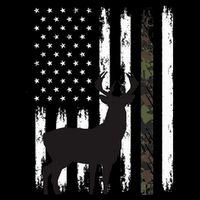 Whitetail Deer Hunting Hunter Gifts Buck Camo American Flag  16 in Basic Backpack