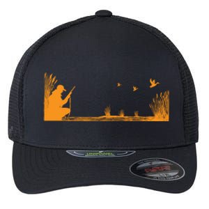 Waterfowl Duck Hunters Upland Game Bird Hunting Funny Gift Flexfit Unipanel Trucker Cap