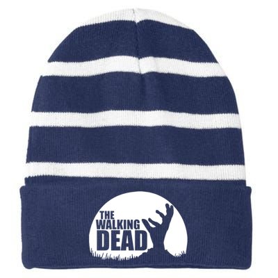 Walking Dead Hand Zombie Striped Beanie with Solid Band