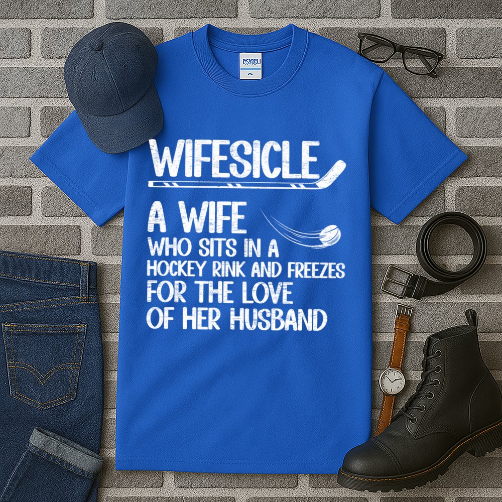 Wifesicle Definition Hockey Wife Of A Hockey Player Wife Funny Gift Tall T-Shirt