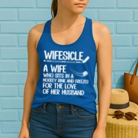 Wifesicle Definition Hockey Wife Of A Hockey Player Wife Funny Gift Womens Tank Top