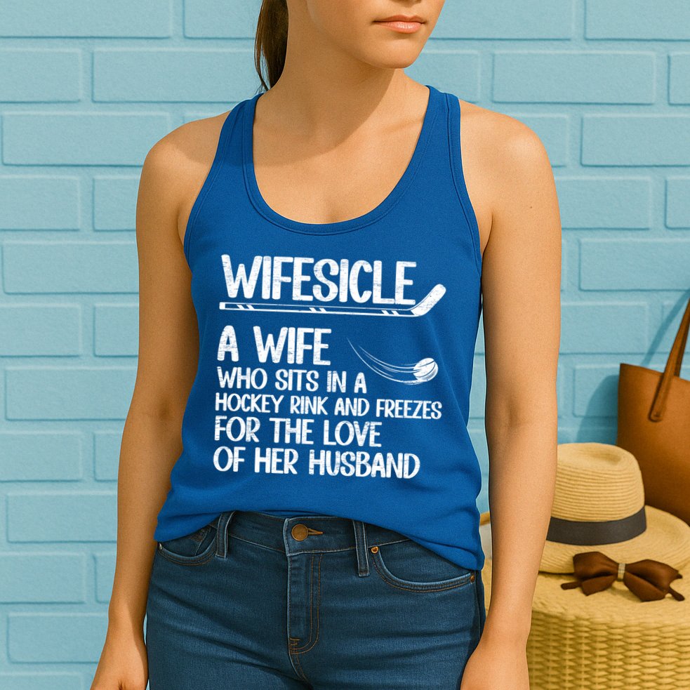 Wifesicle Definition Hockey Wife Of A Hockey Player Wife Funny Gift Womens Tank Top