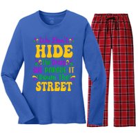 We Dont Hide The Crazy We Parade It Mardi Gras Carnival Gift Women's Long Sleeve Flannel Pajama Set 