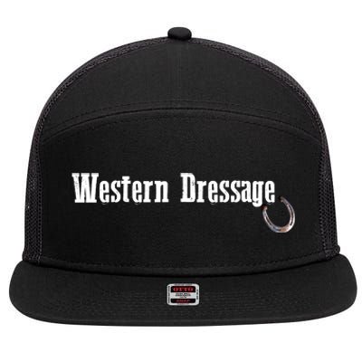 Western Dressage Horseback Riding Horse Mom Birthday Gift 7 Panel Mesh Trucker Snapback Hat