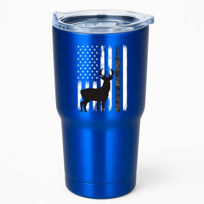 Whitetail Deer Hunting Hunter Funny Gift Buck Camo American Flag Great Gift Tumbler