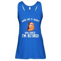 What Day Is Today Who Cares Im Retired Gift Funny Retiret Cool Gift Ladies Essential Flowy Tank