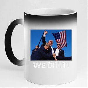 We Did It Trump 45 47 Xmas 2024 11oz Black Color Changing Mug