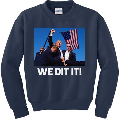 We Did It Trump 45 47 Xmas 2024 Kids Sweatshirt