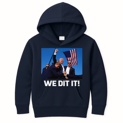 We Did It Trump 45 47 Xmas 2024 Kids Hoodie