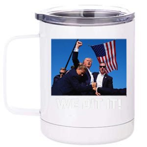 We Did It Trump 45 47 Xmas 2024 12 oz Stainless Steel Tumbler Cup