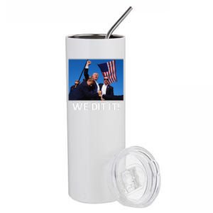 We Did It Trump 45 47 Xmas 2024 Stainless Steel Tumbler