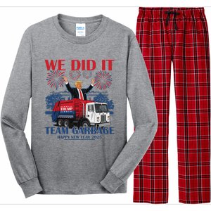 We Did It Team Garbage Trump 2025 Happy New Year Long Sleeve Pajama Set