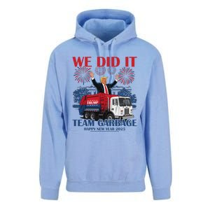 We Did It Team Garbage Trump 2025 Happy New Year Unisex Surf Hoodie