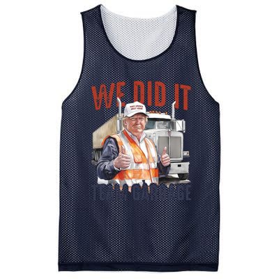 We Did It Team Garbage Donald Trump President Mesh Reversible Basketball Jersey Tank