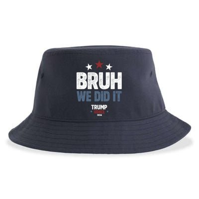 We Did It Bruh We Won Trump Vance Sustainable Bucket Hat