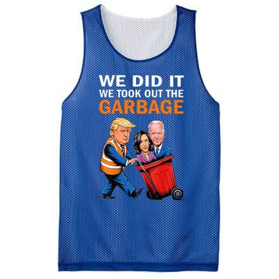 We Did It We Took Out The Garbage Mesh Reversible Basketball Jersey Tank