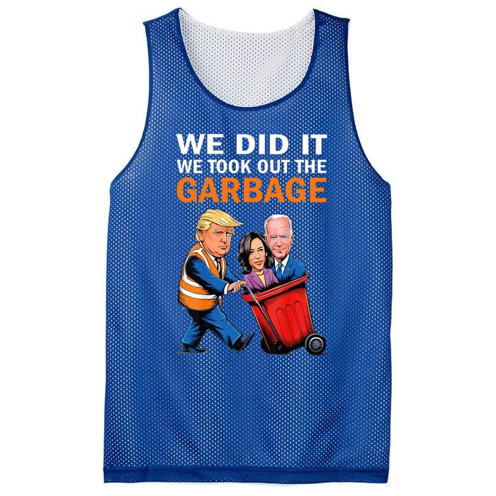 We Did It We Took Out The Garbage Mesh Reversible Basketball Jersey Tank