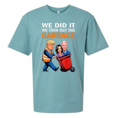 We Did It We Took Out The Garbage Sueded Cloud Jersey T-Shirt