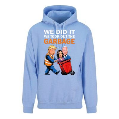 We Did It We Took Out The Garbage Unisex Surf Hoodie