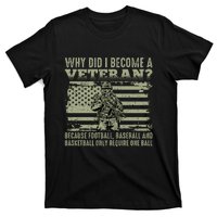 Why Did I Become A Veteran Quotation Usa Flag T-Shirt