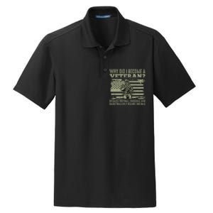 Why Did I Become A Veteran Quotation Usa Flag Dry Zone Grid Polo